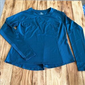 Fila Teal Long Sleeve Performance Top